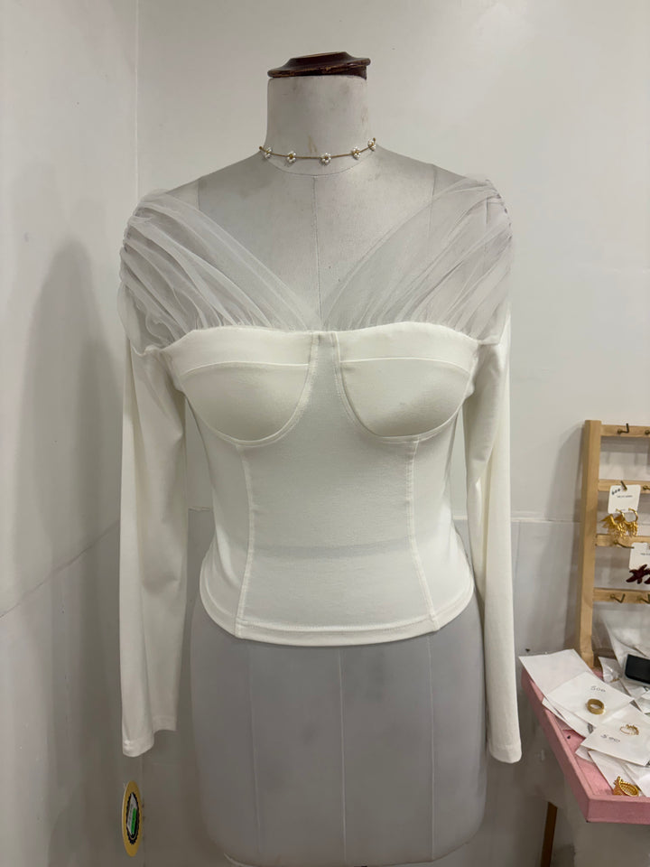 White padded top