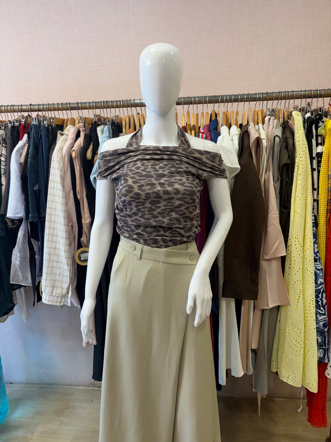 Margot leopard print top