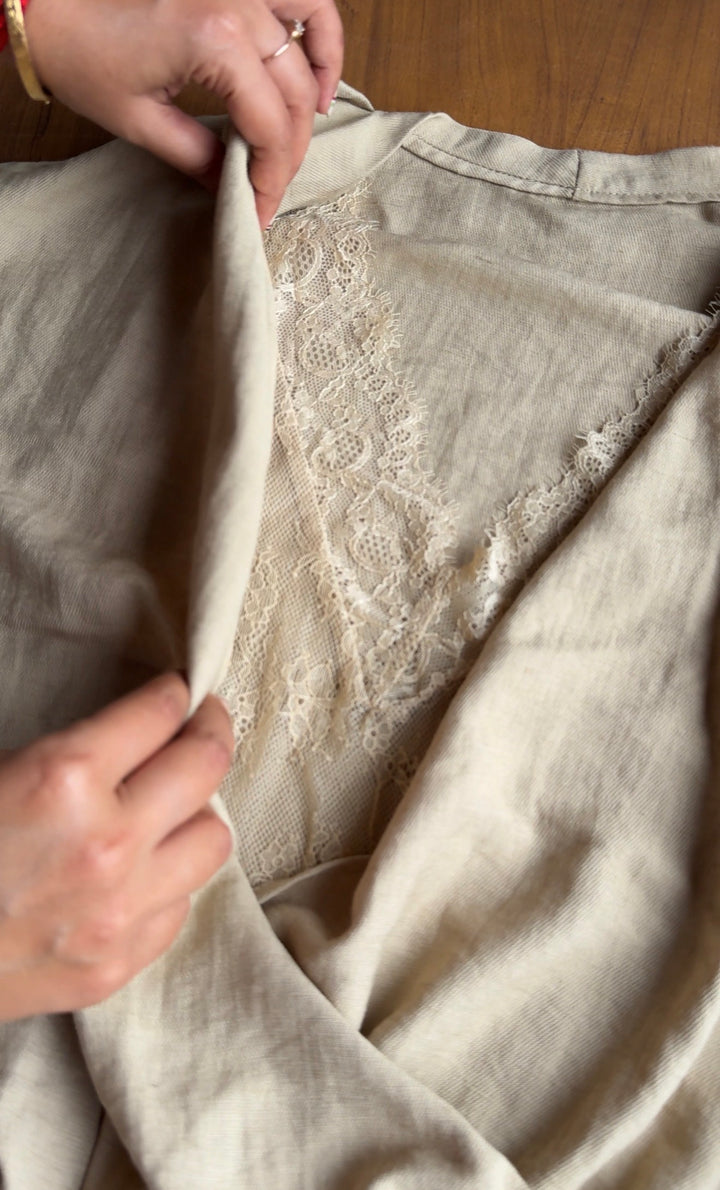 Persia linen lace coord set