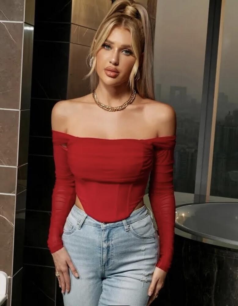 Mocha Corset Top