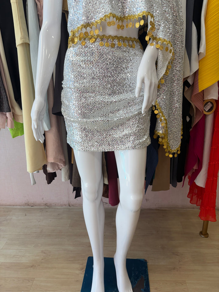 Zelina coord set with one shoulder top