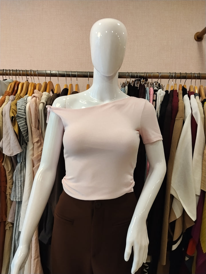 Azari built in bra one shoulder top