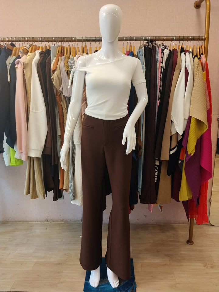Azari built in bra one shoulder top