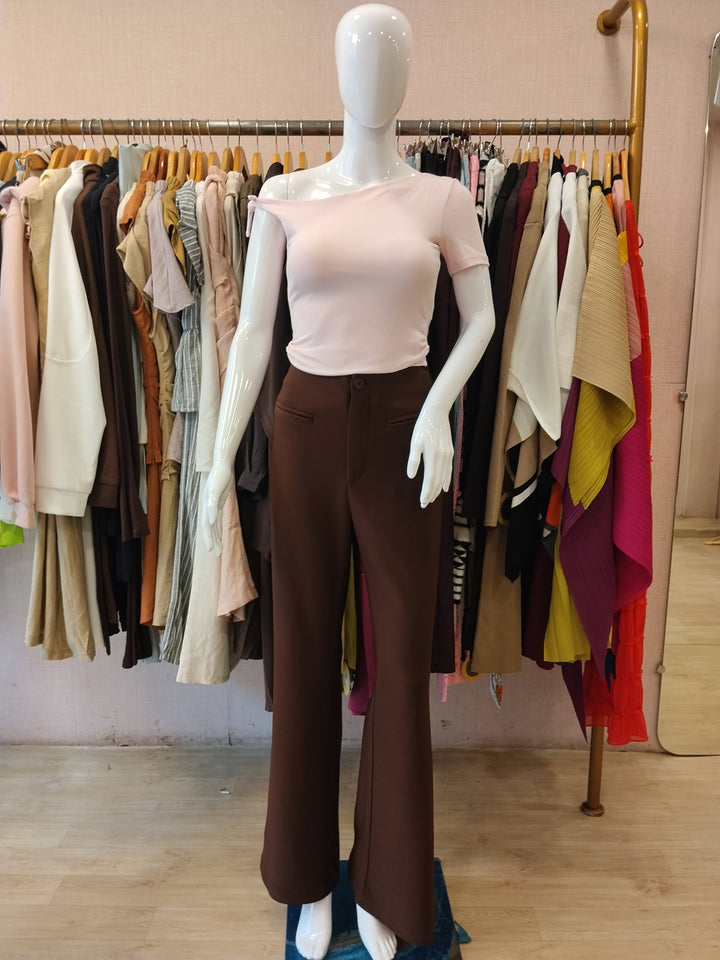 Azari built in bra one shoulder top
