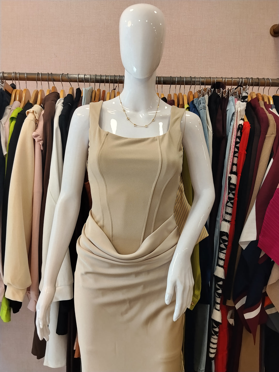 Ruby satin dress