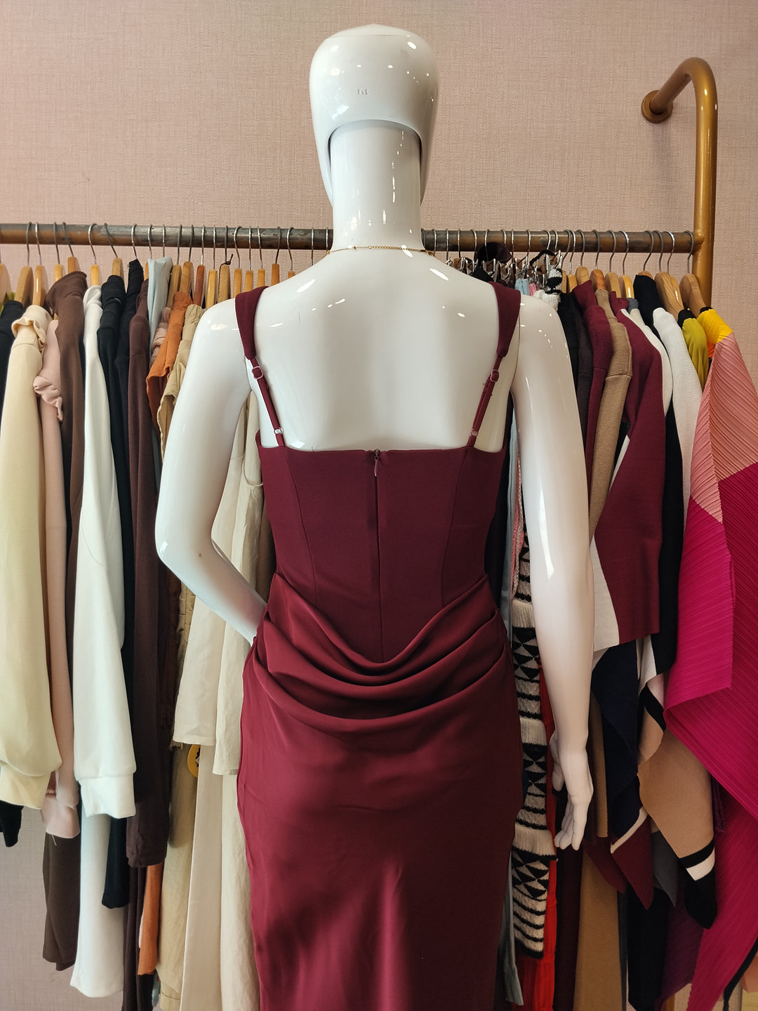 Ruby satin dress