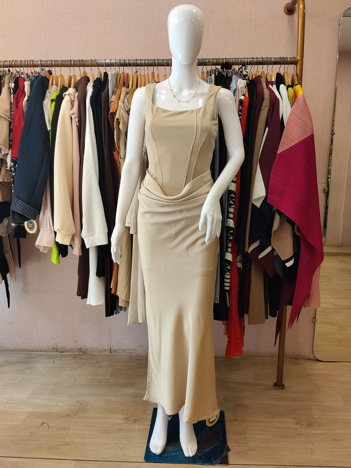 Ruby satin dress