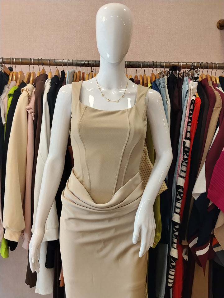 Ruby satin dress
