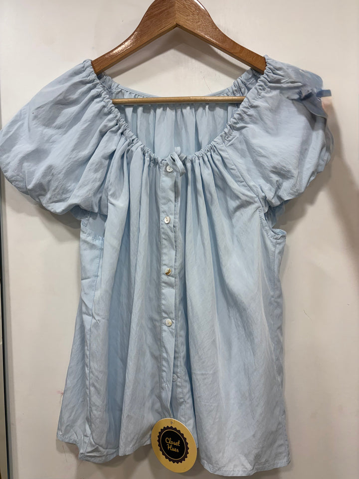 Half sleeves front tie top