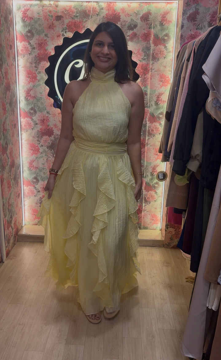 Rihanna ruffle dress