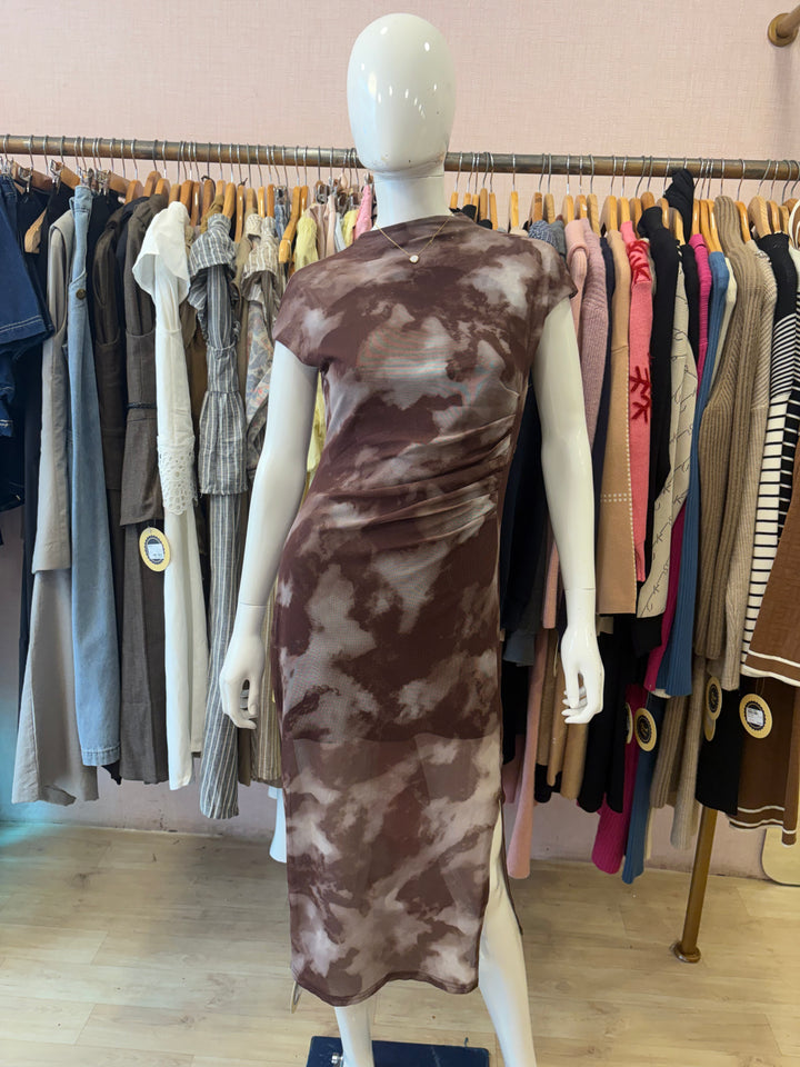 Brown mesh dress
