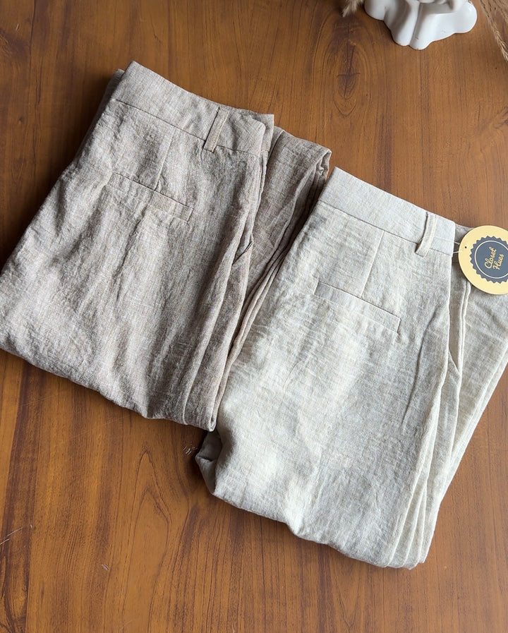 Tony linen pants with belt
