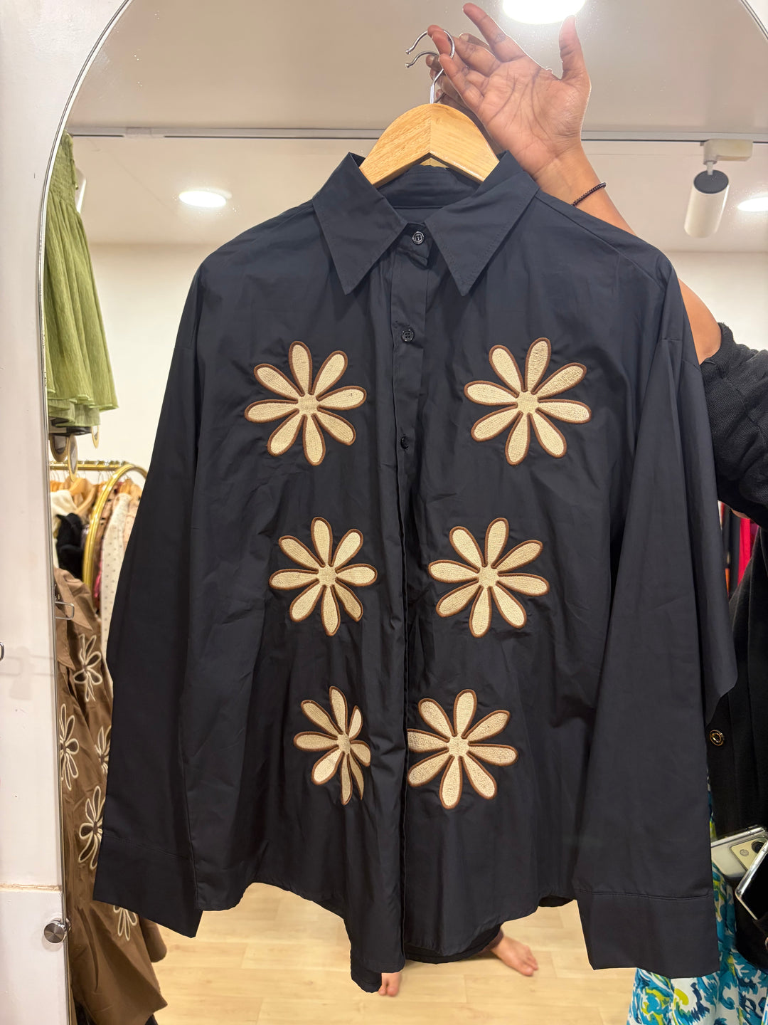 Cotton shirt black