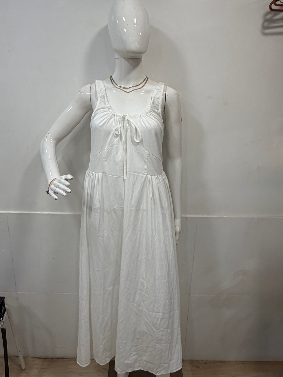 White maxi dress