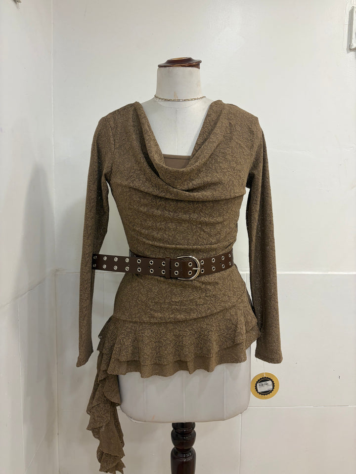 Lexi full sleeves belted top