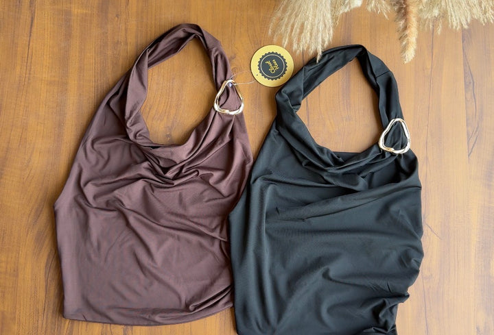 Alice cowl neck crop top