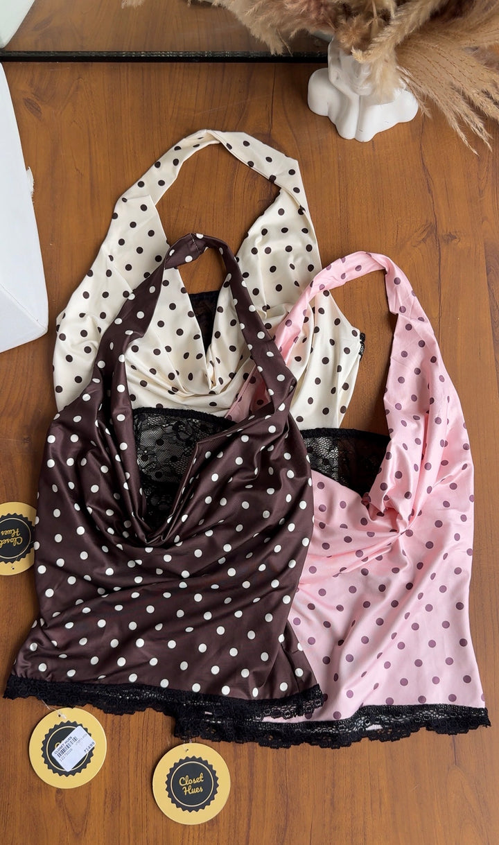 Avelin polka dot top