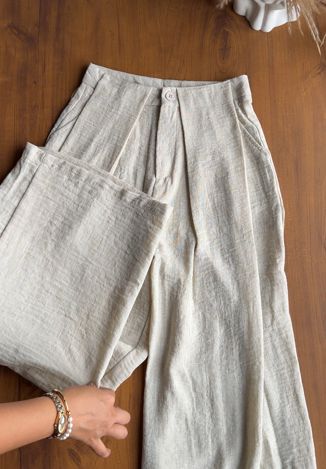 Tony linen pants with belt