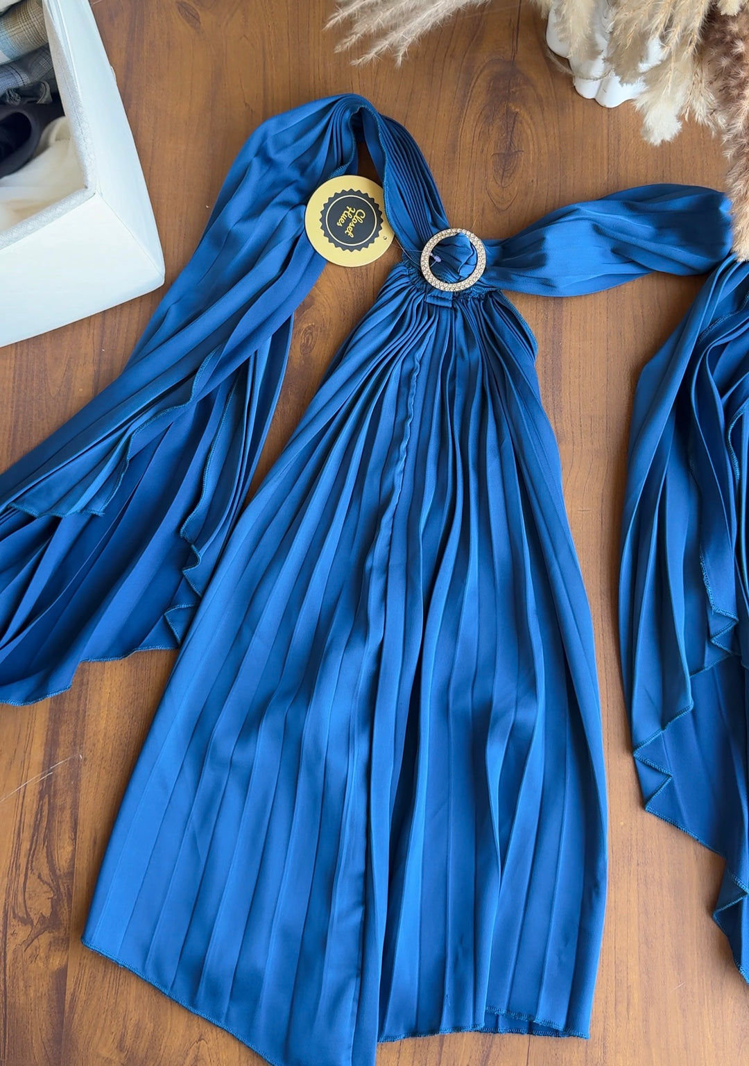 Eloise pleated buckle top