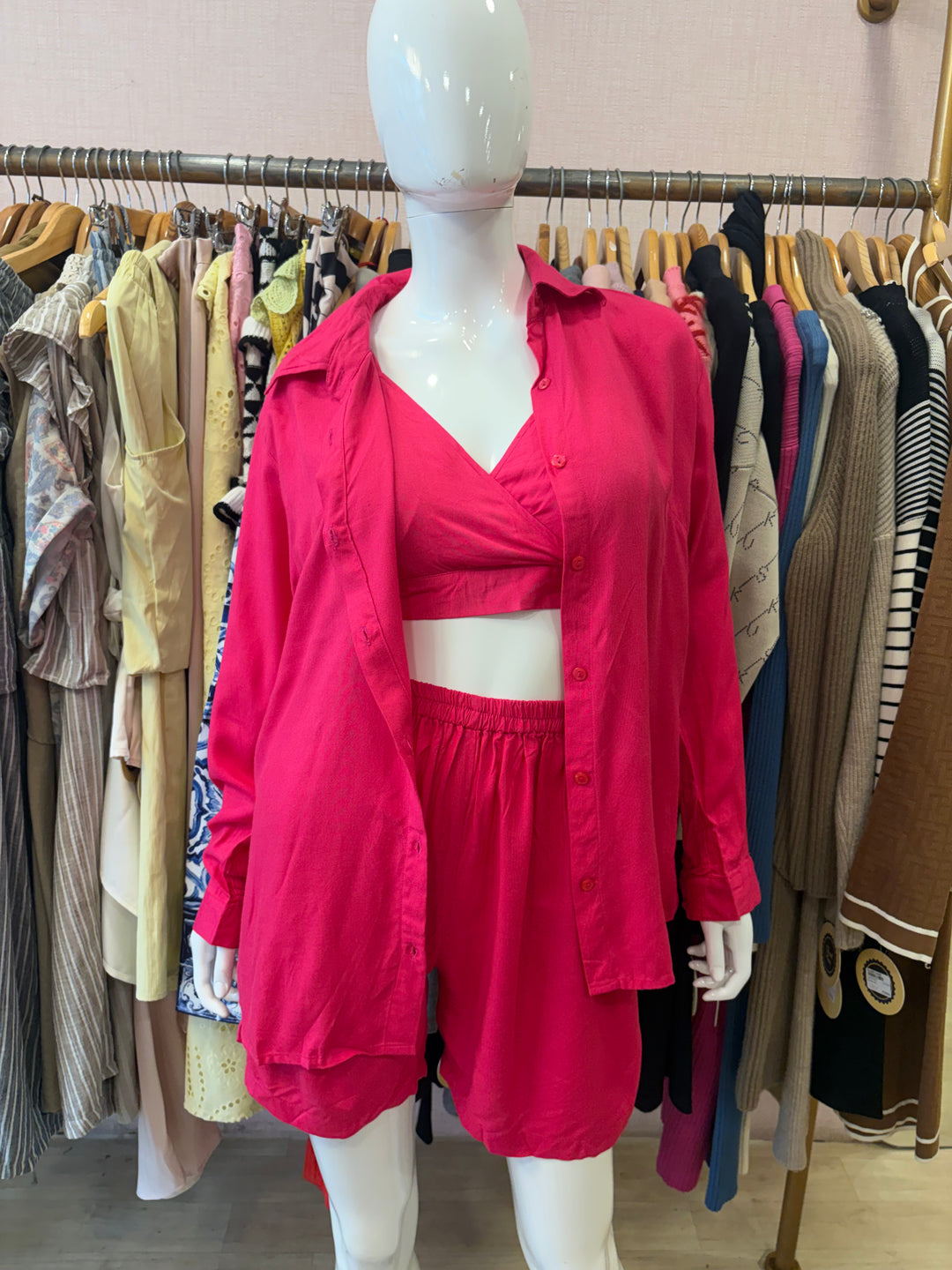 Padded three piece set- pink
