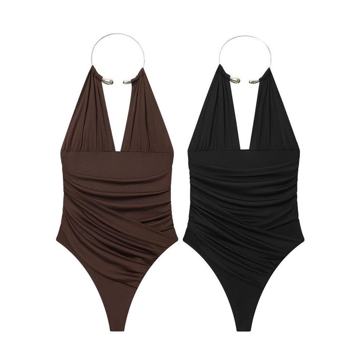 Lowell choker bodysuit