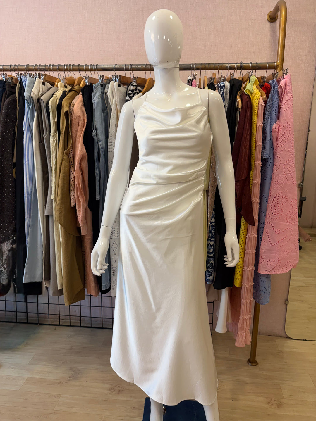 Emily silk satin dress