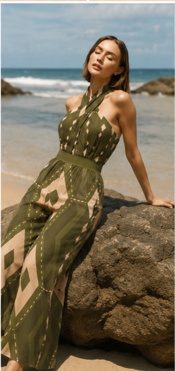 Hazel halter-neck swimsuit