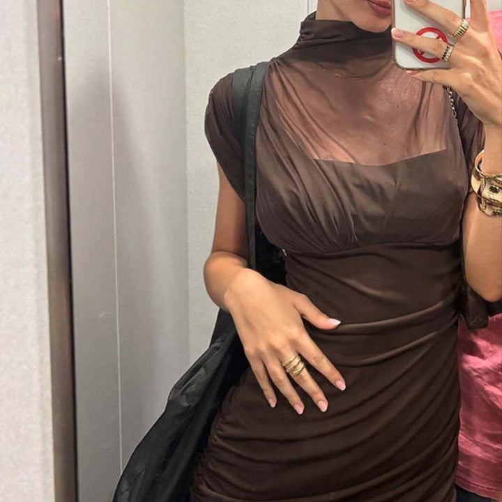 Natalie mesh maxi dress