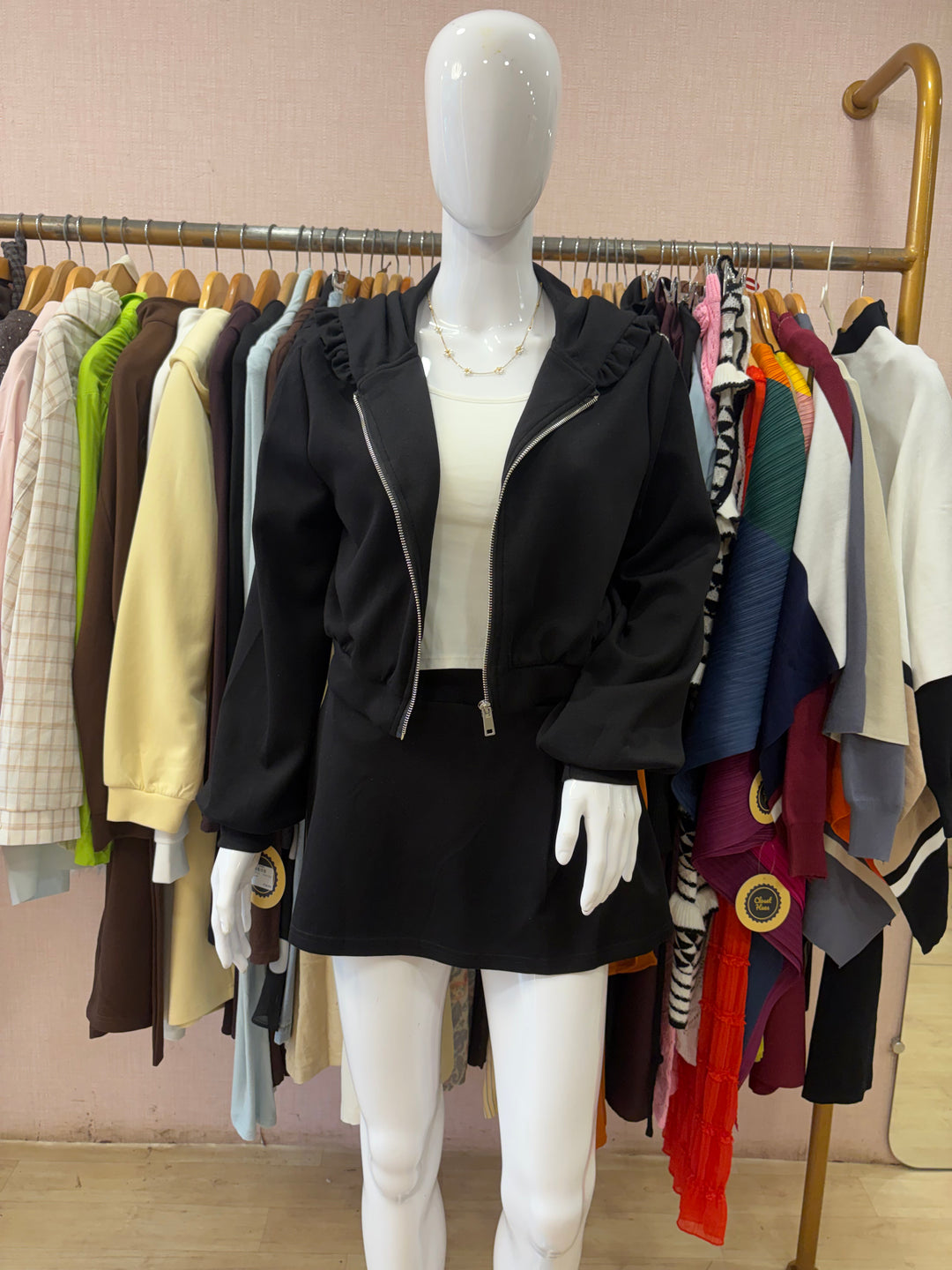 Colette hoodie and skort two piece set