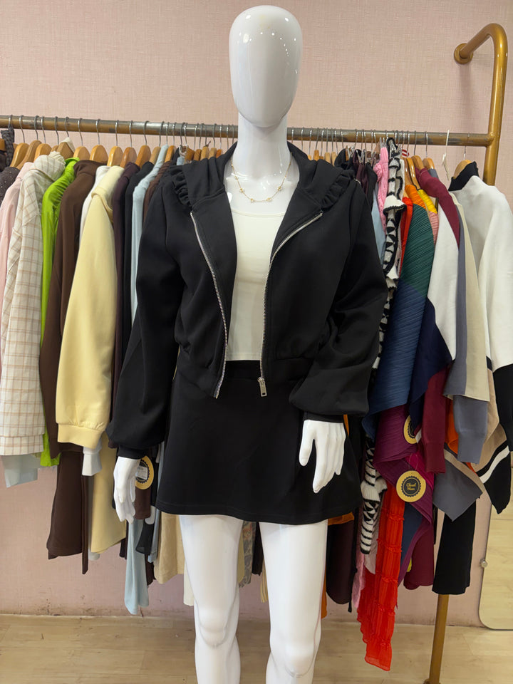 Colette hoodie and skort two piece set