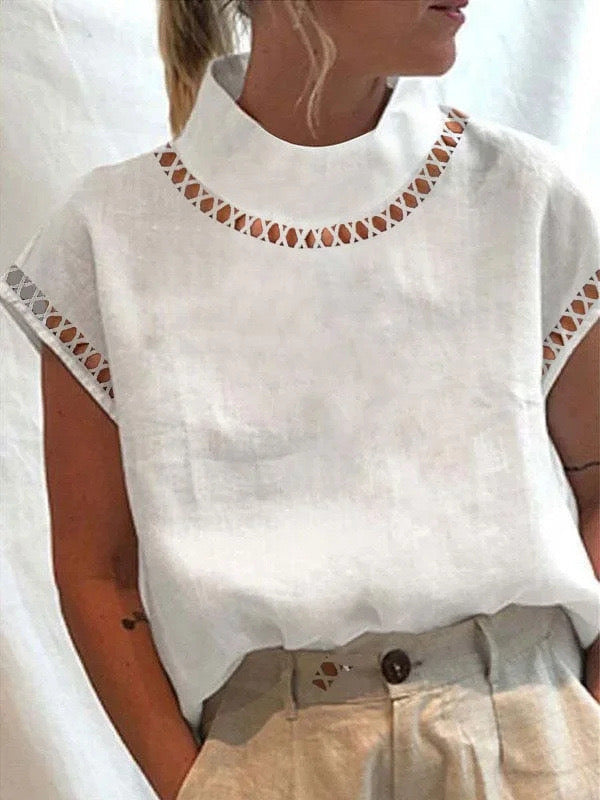 Hollow high neck top