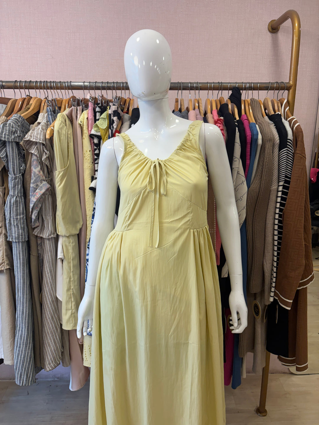 Yellow maxi dress