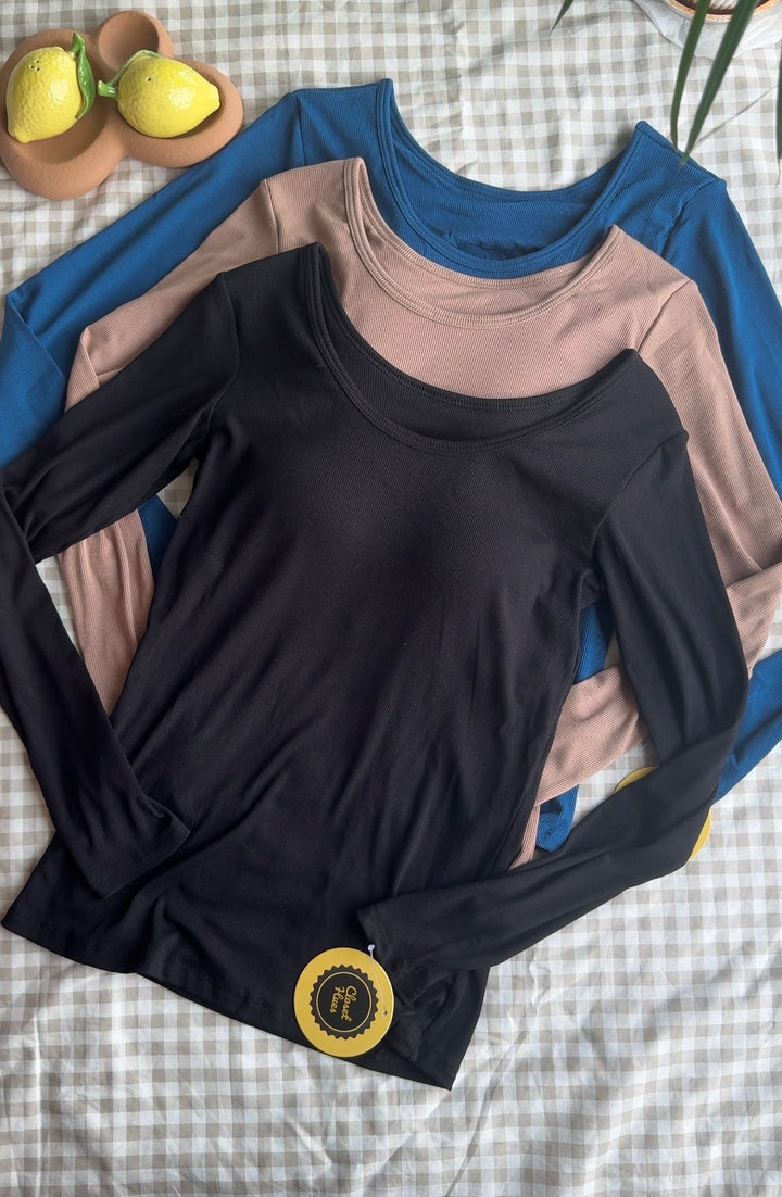Affogato built in bra full sleeves top