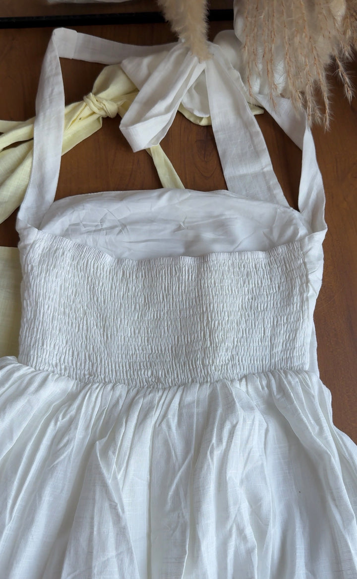 Harley halter neck step dress