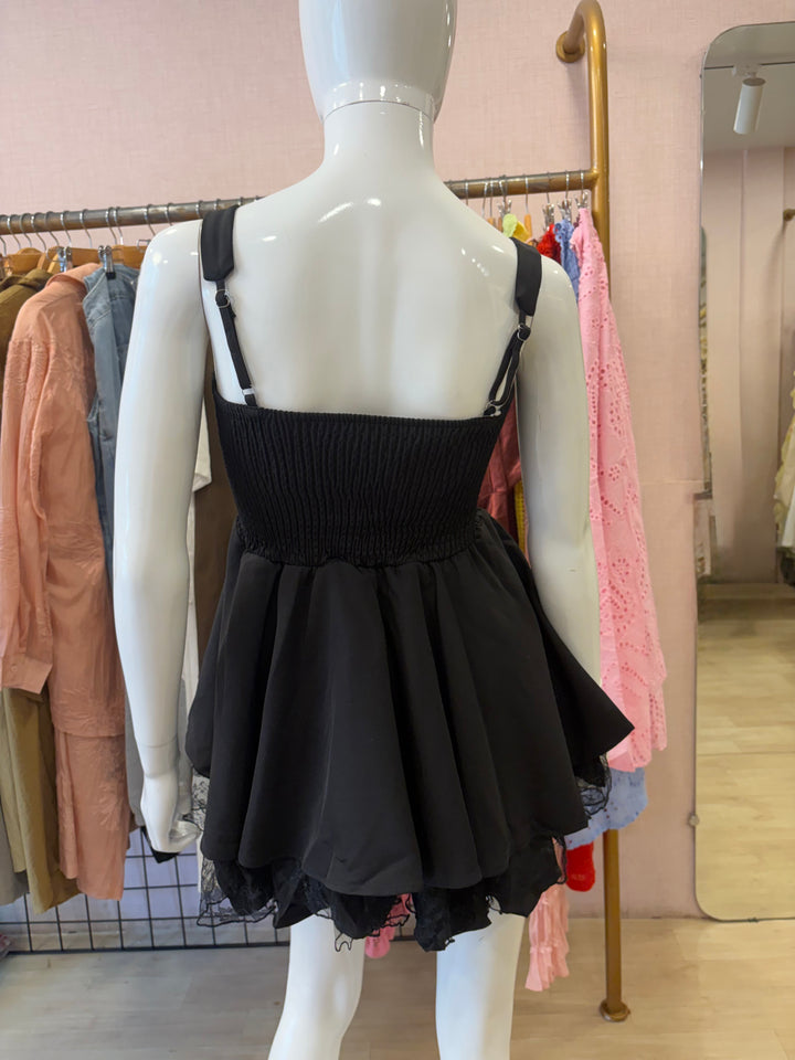 Claude studded frill dress