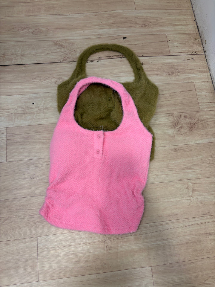 Halter neck padded crop top