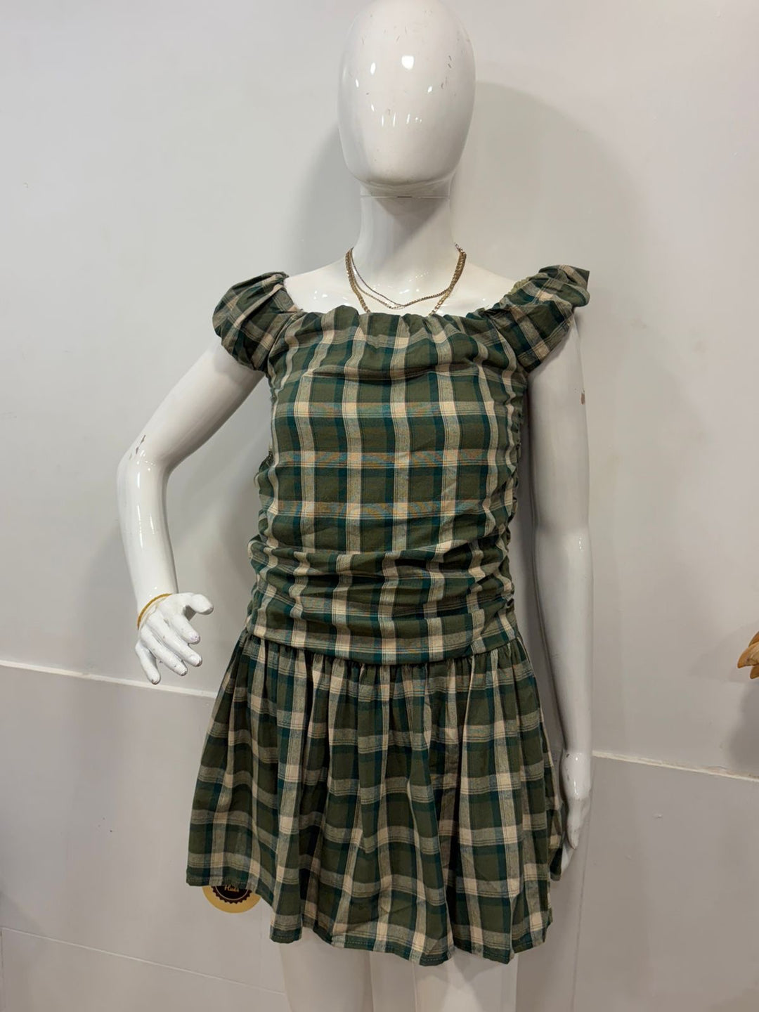 Coachella chequered dress