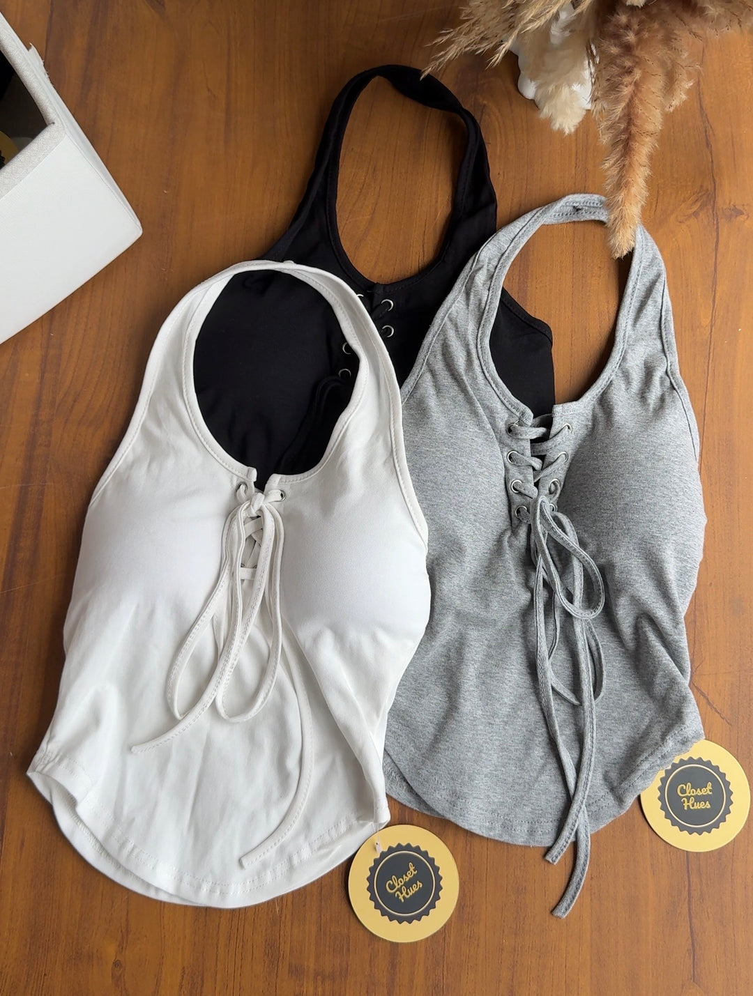 Shaw halter neck built in bra top