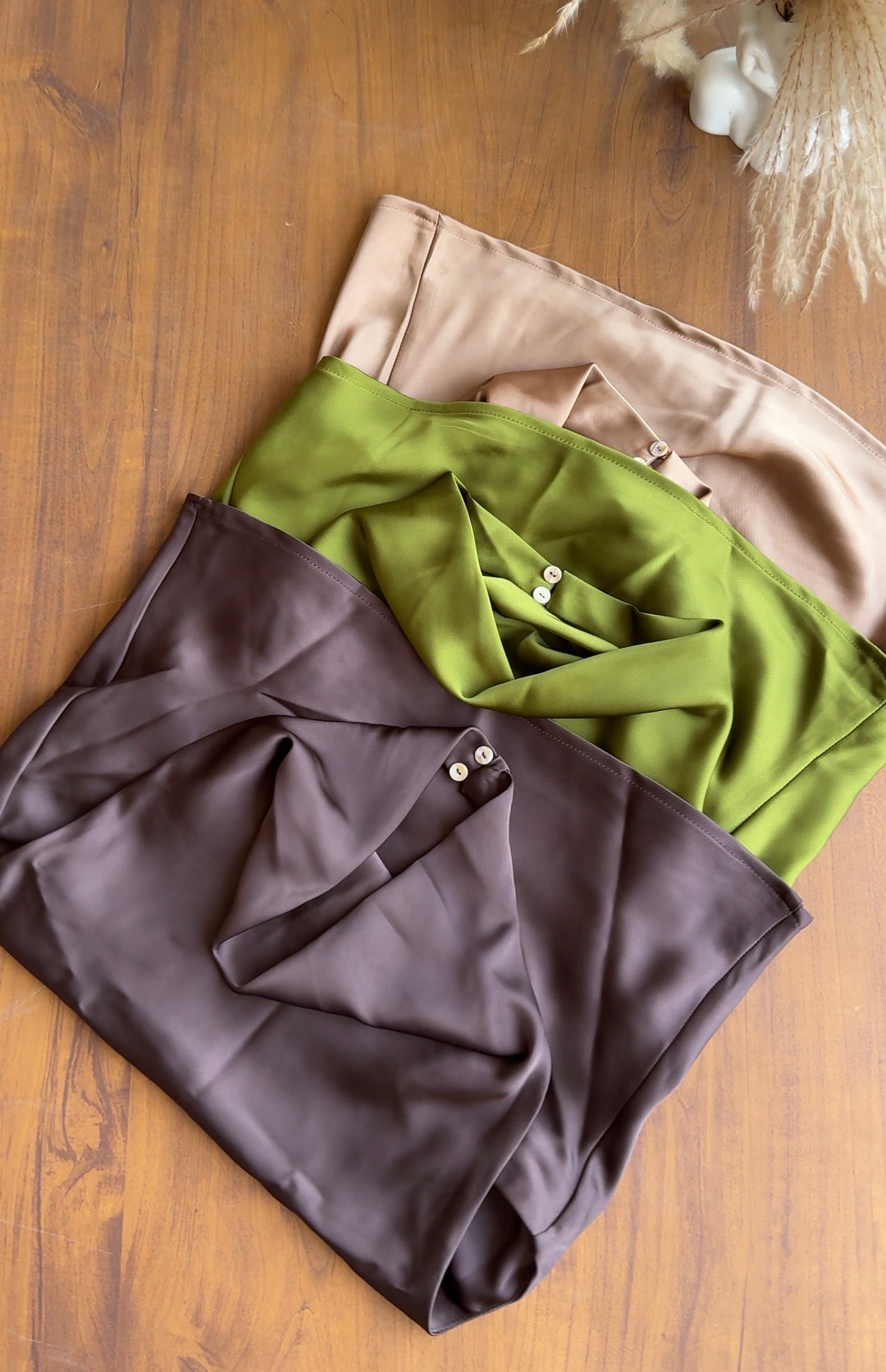 Gregory silk satin top