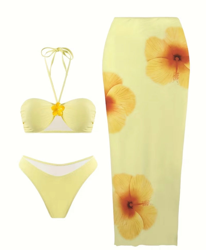 Sun-kissed floral swimsuit
