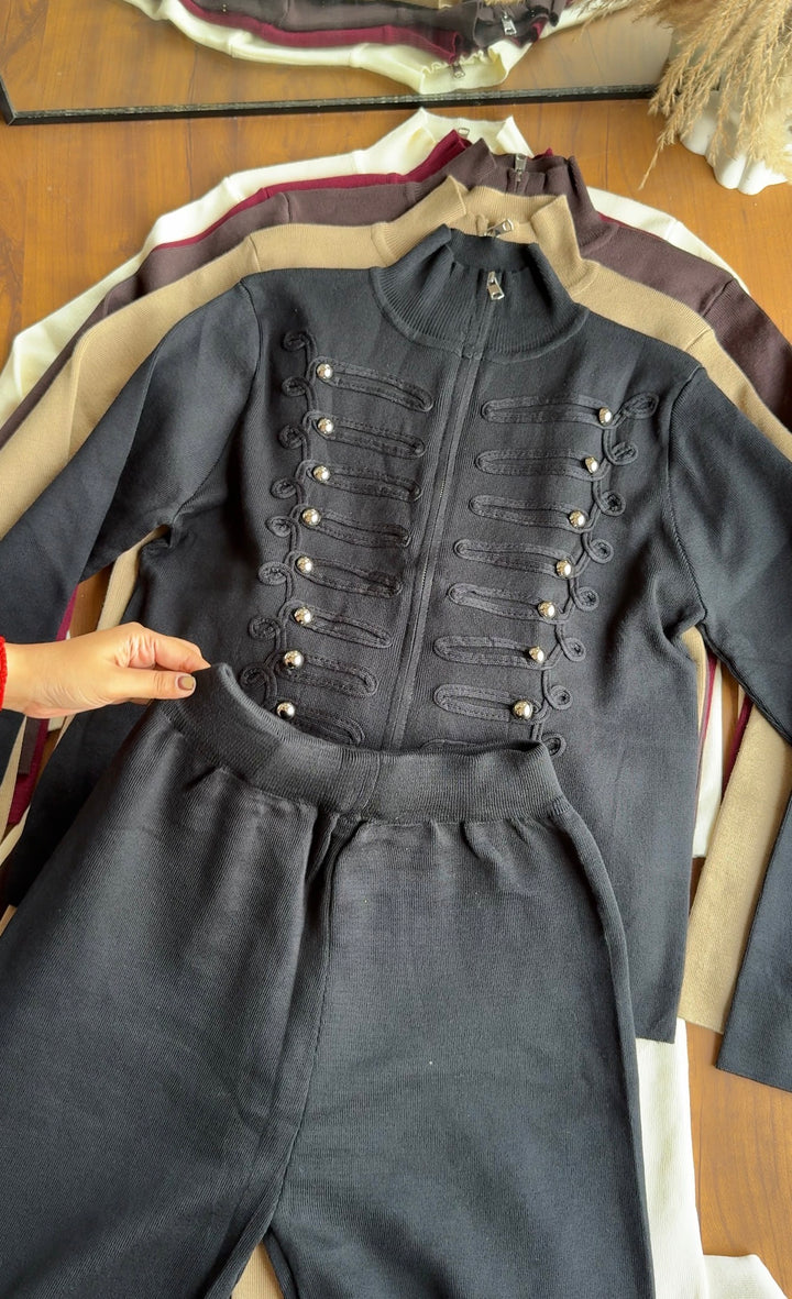 Ashley military zipper tracksuit