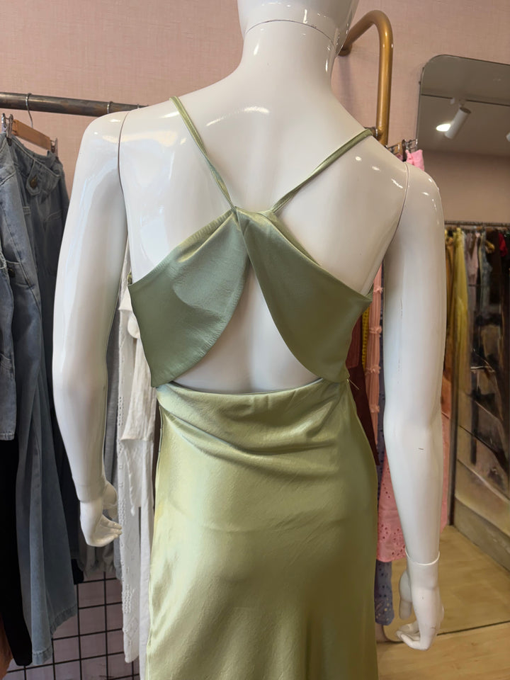 Emily silk satin dress
