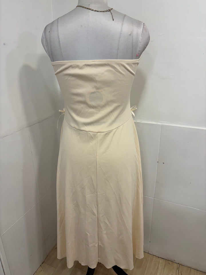 Beige tube dress