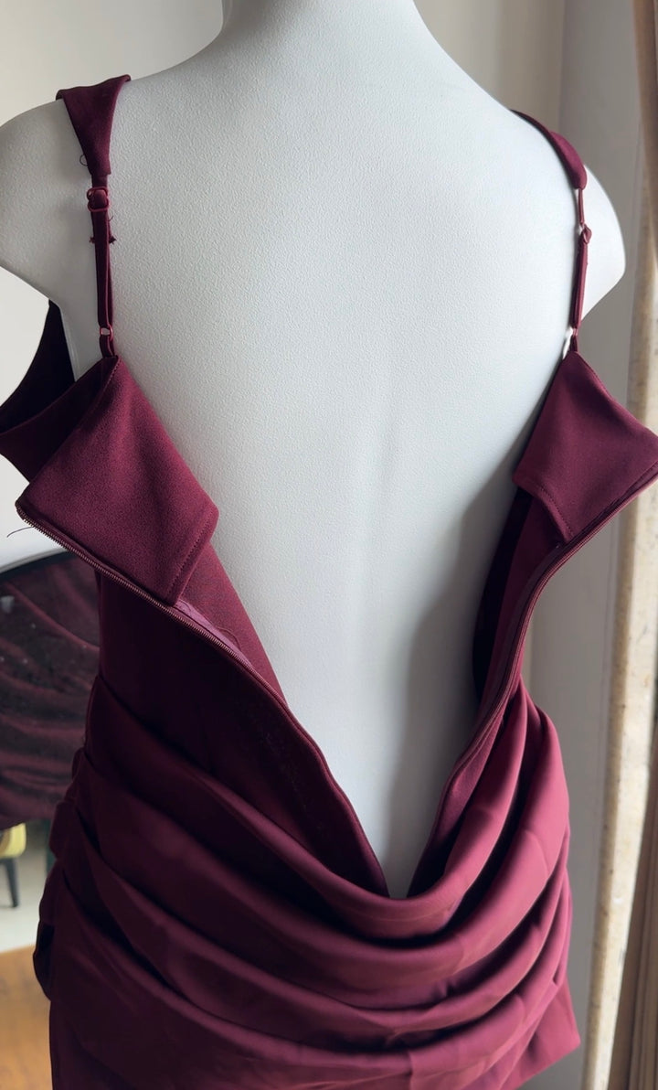 Elinor silk drape dress