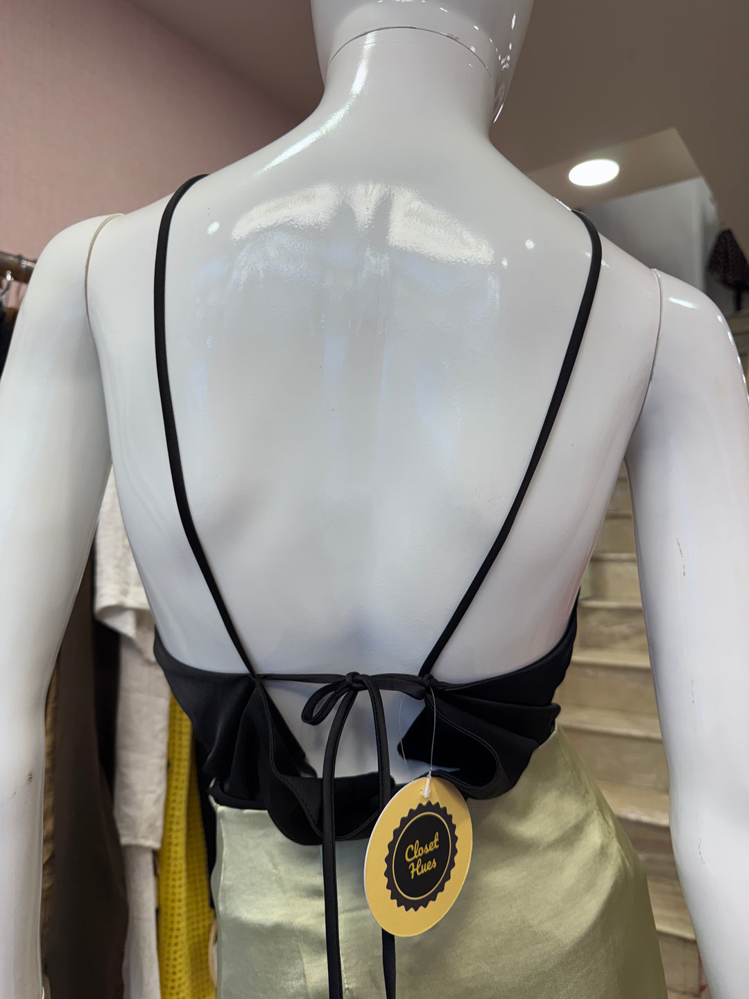 Rosy halter neck top