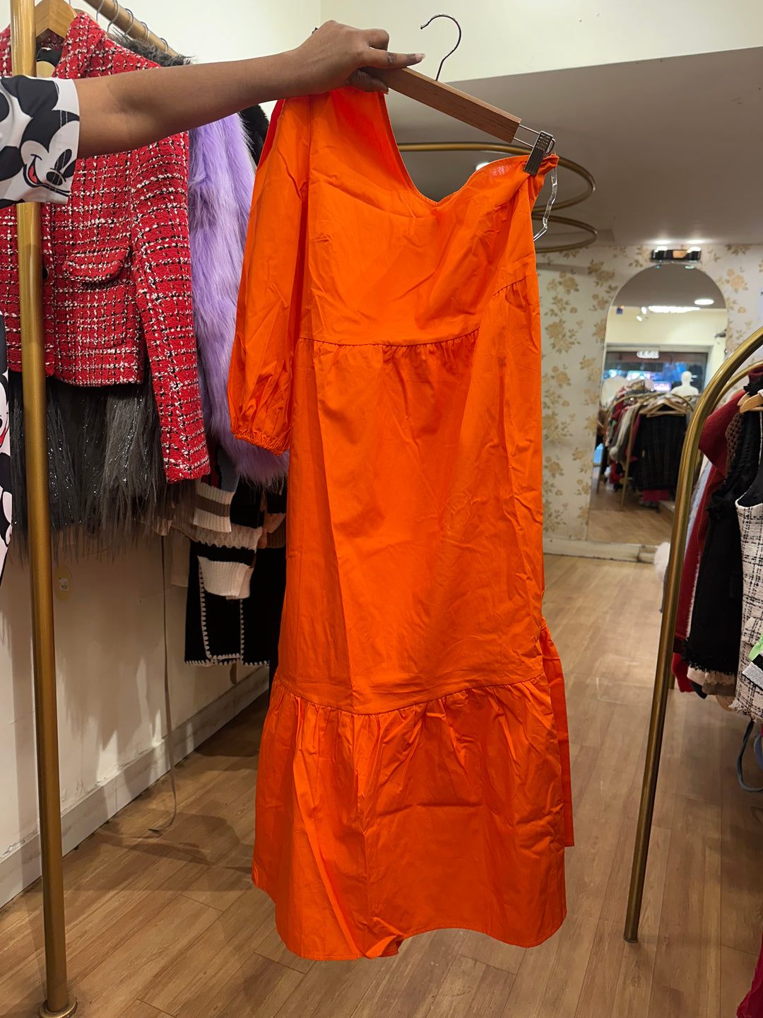 Tanya One shoulder Dress with belt