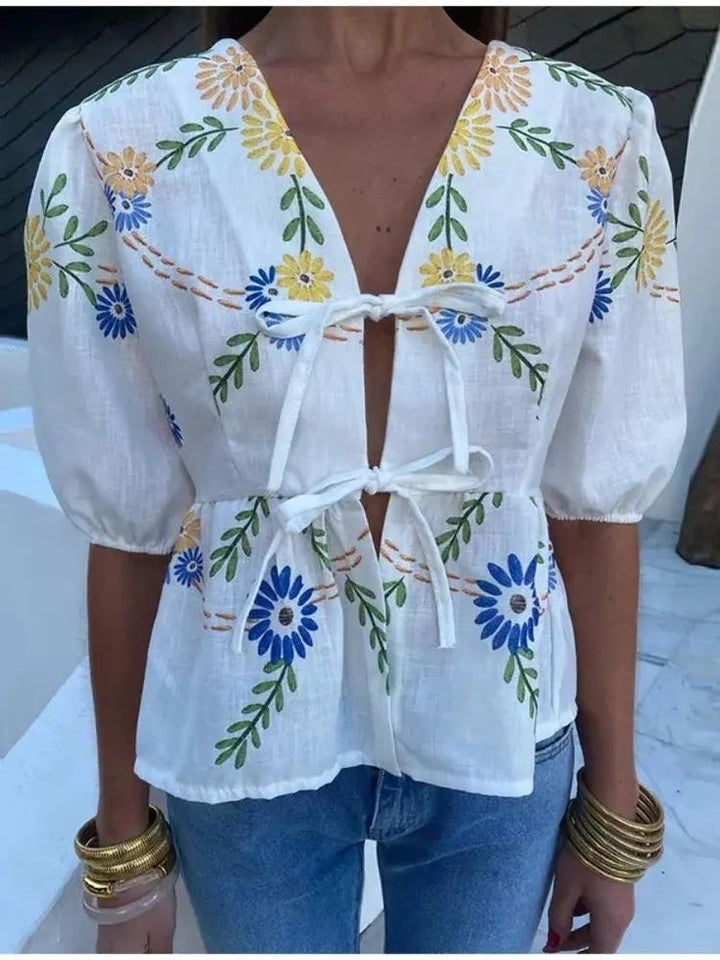 Salt Floral bow tie top
