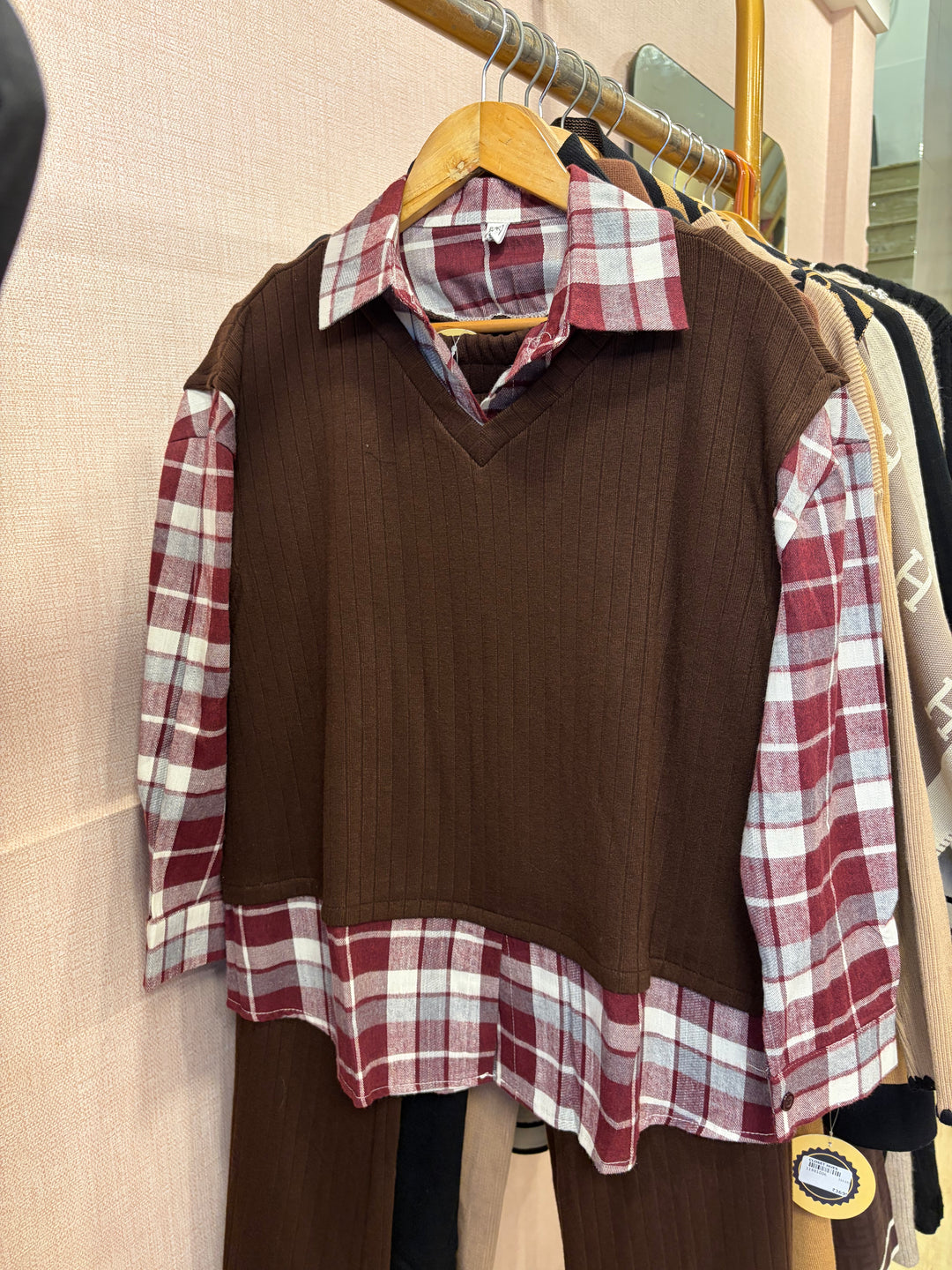 Stefan chequered tracksuit