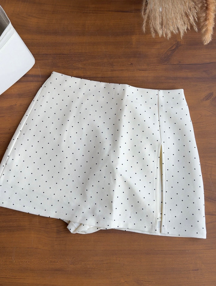 Skylar polka dot skort