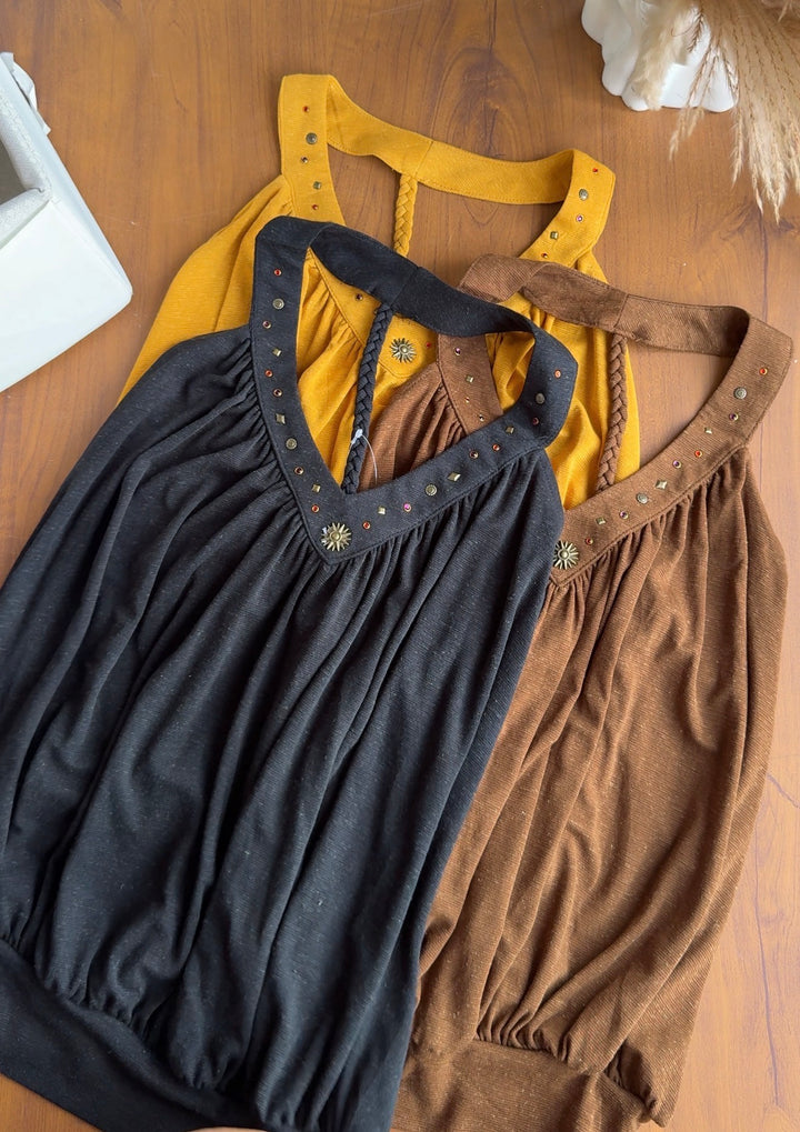 Angel twisted back top